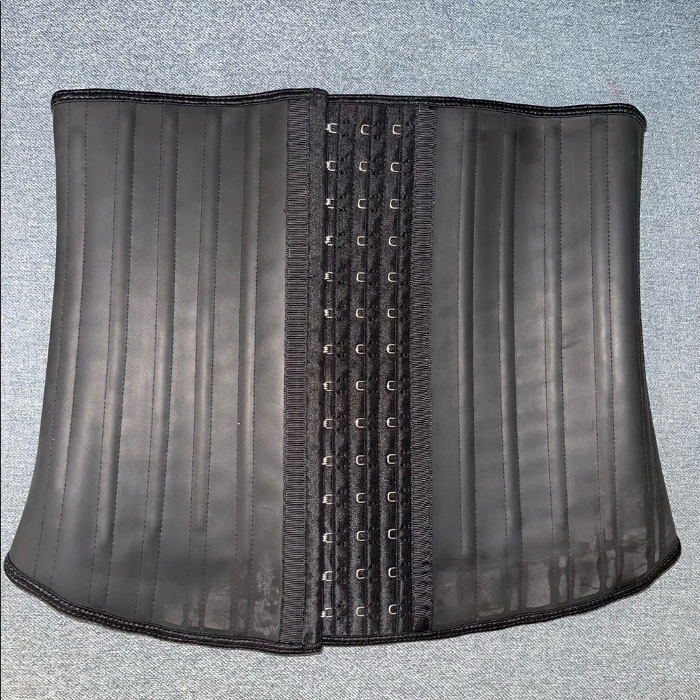 SHAPERX Latex Waist Trainer Waist Cincher Corset Hourglass Body Shaper Girdle
